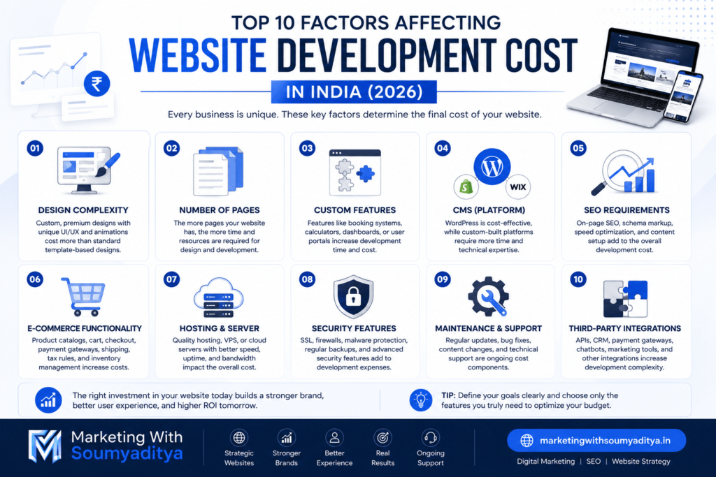 website development cost in india